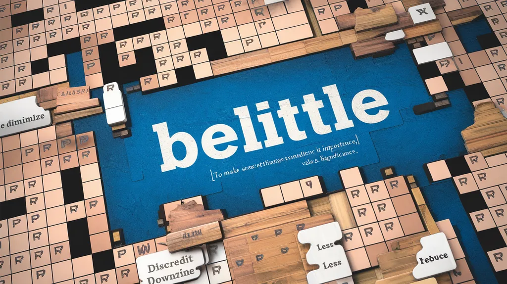 Belittle Crossword Clue