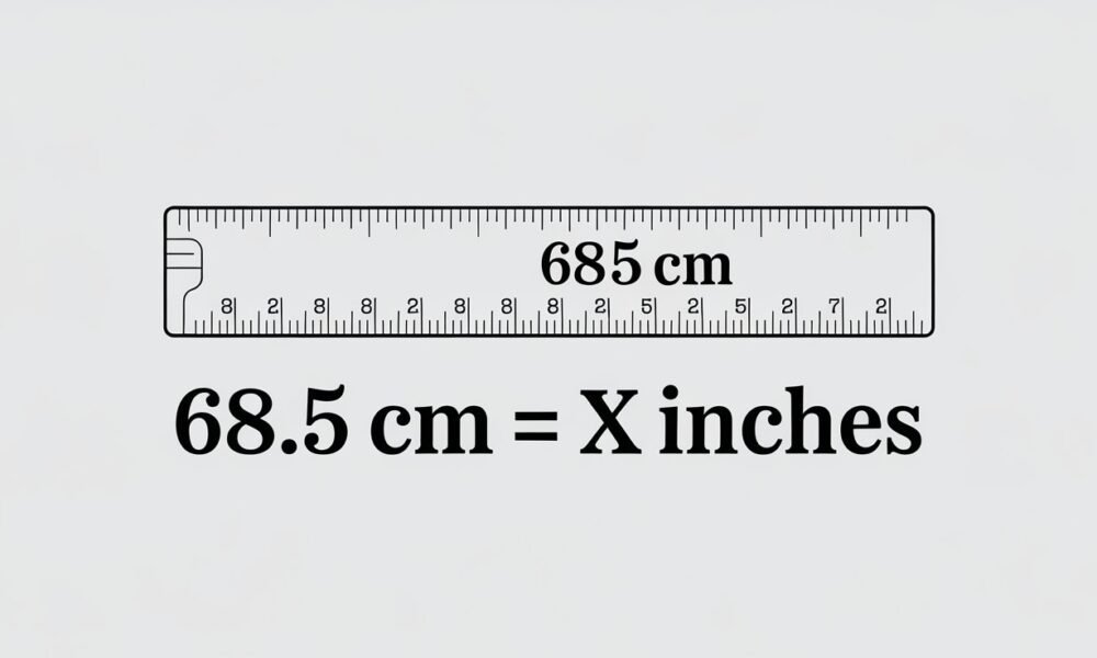 68.5 cm to inches