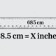68.5 cm to inches