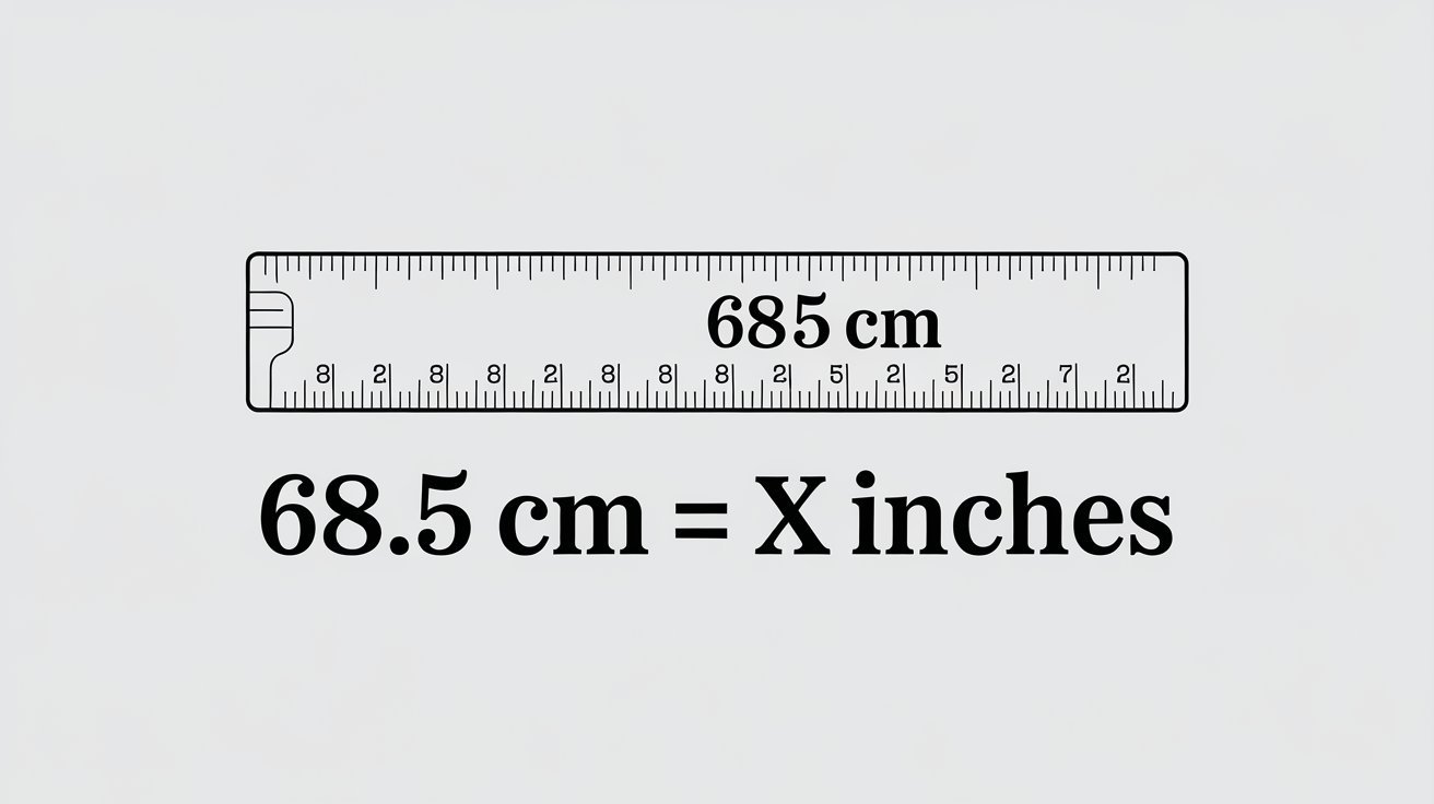 68.5 cm to inches